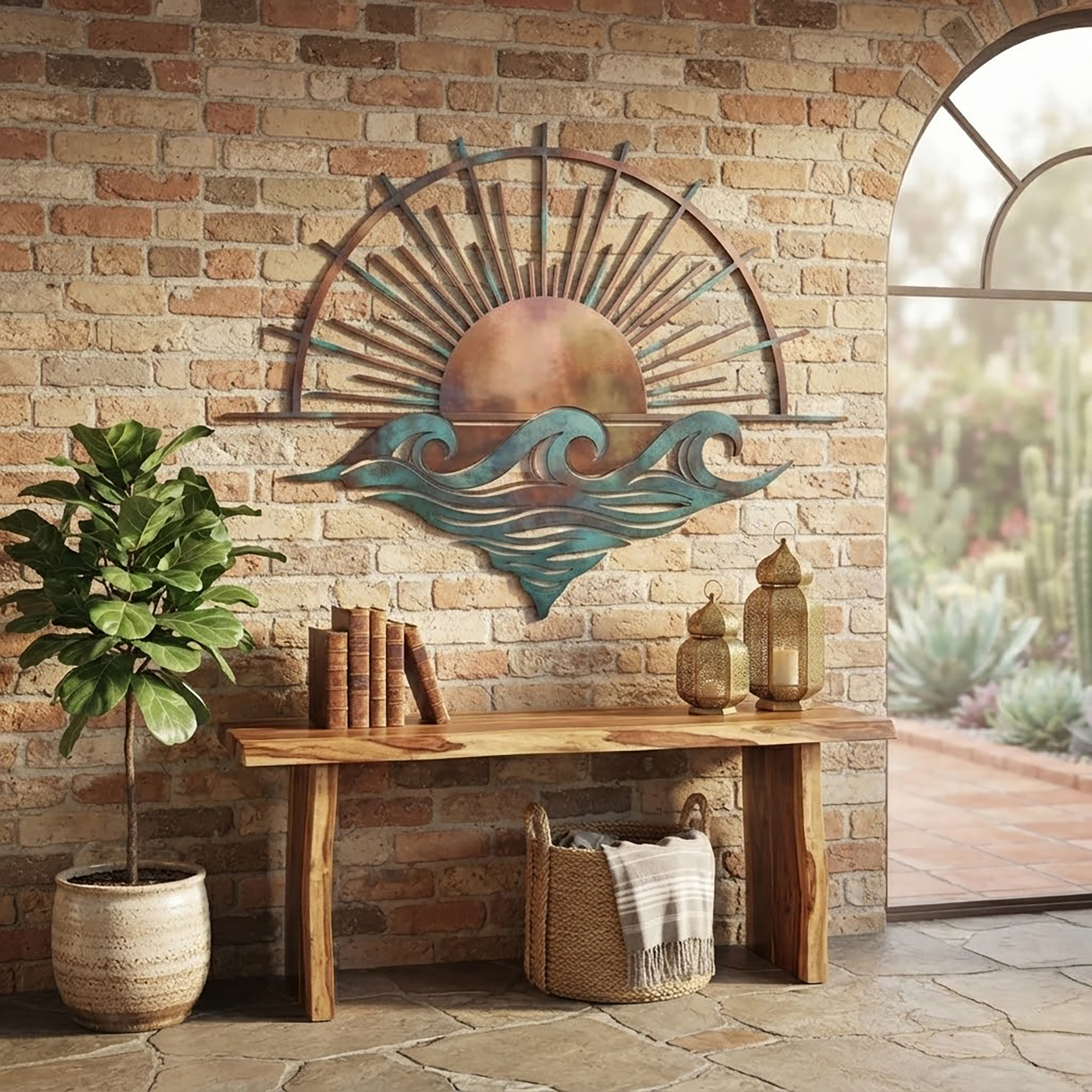 Ocean Sunset Metal Wall Art - product view 2
