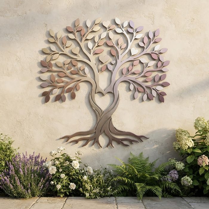 Heart Tree of Life Metal Wall Art