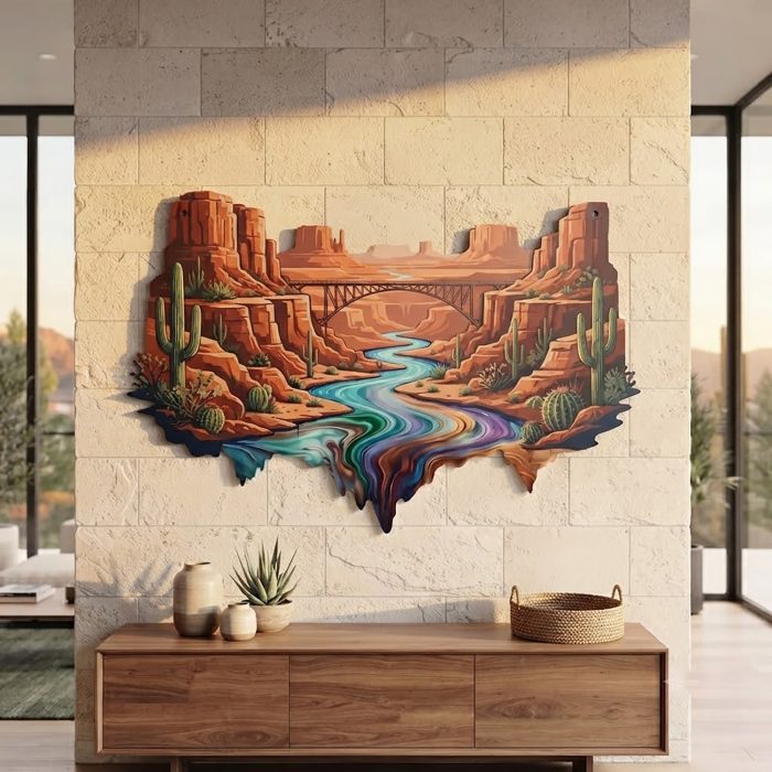 Colorful Desert Canyon Metal Wall Art