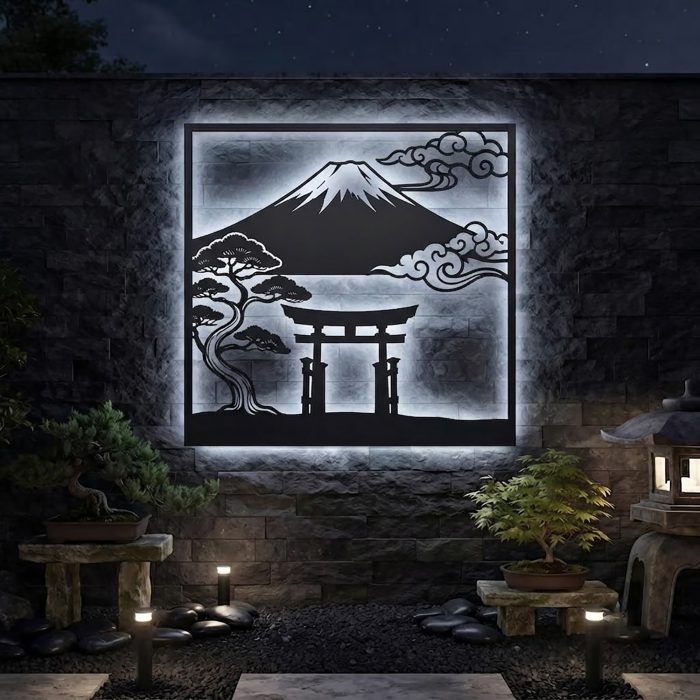 Mount Fuji LED Metal Wall Art