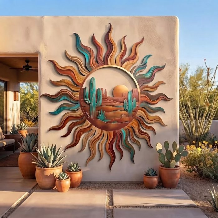 Desert Sun Metal Wall Art