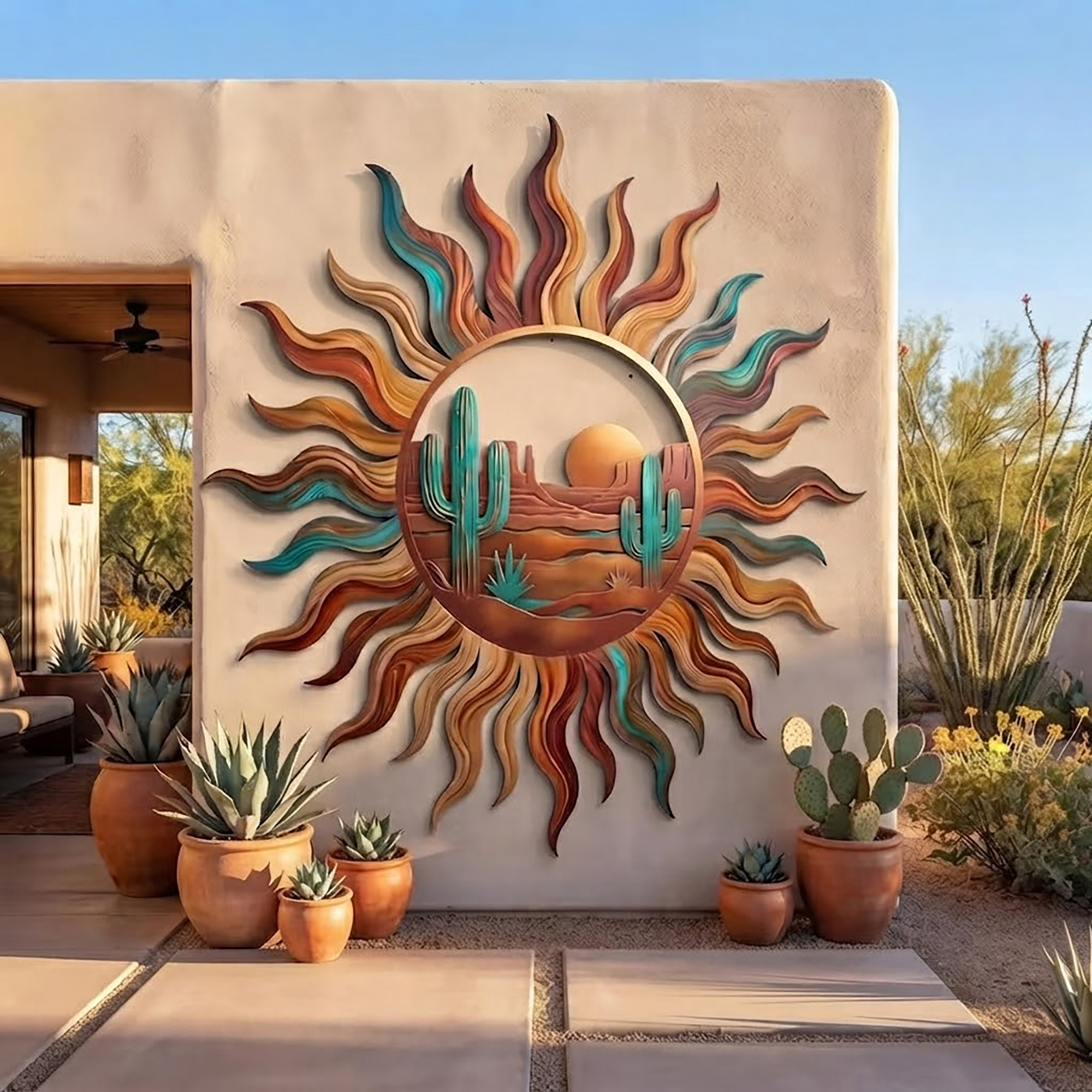 Desert Sun Metal Wall Art