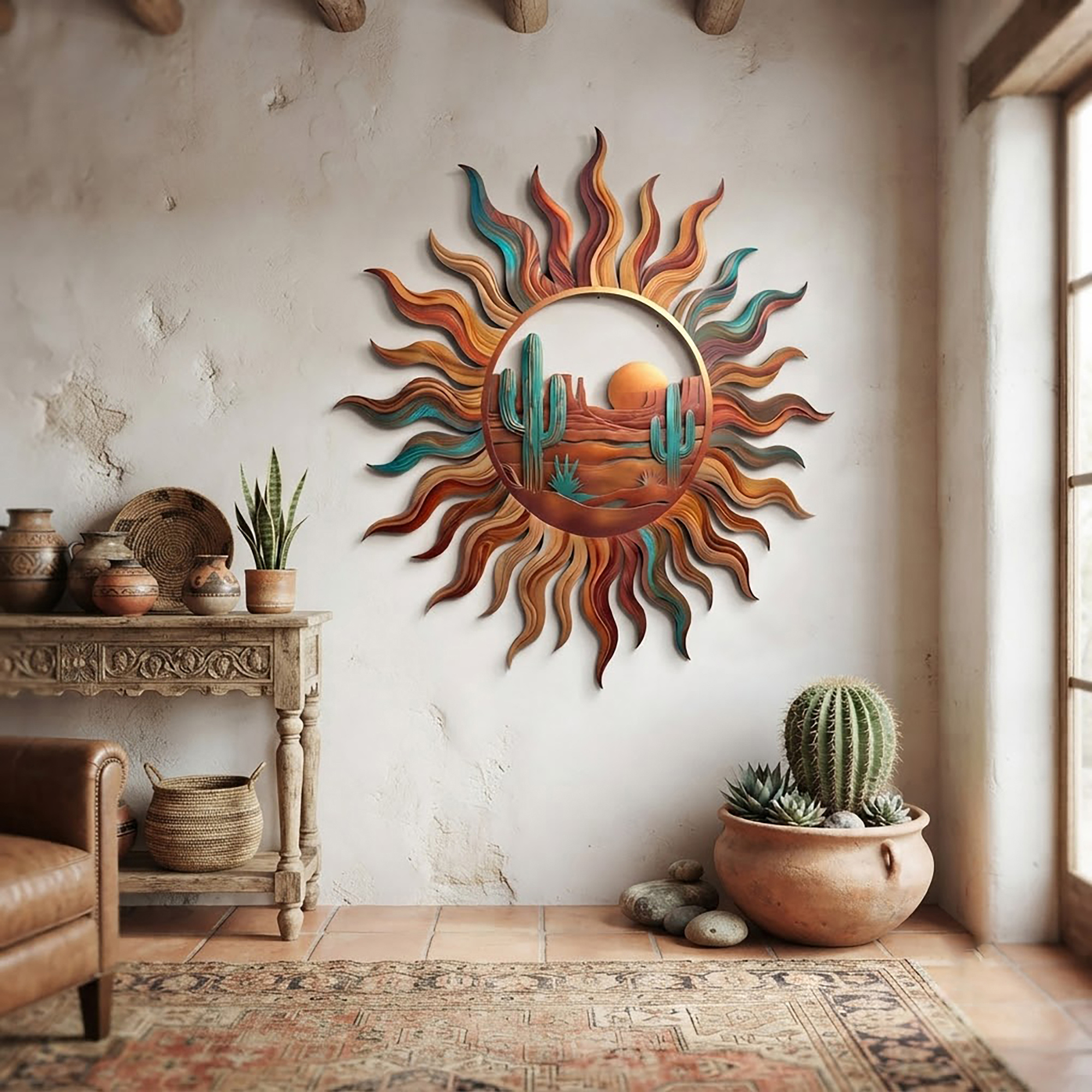 Desert Sun Metal Wall Art - product view 2