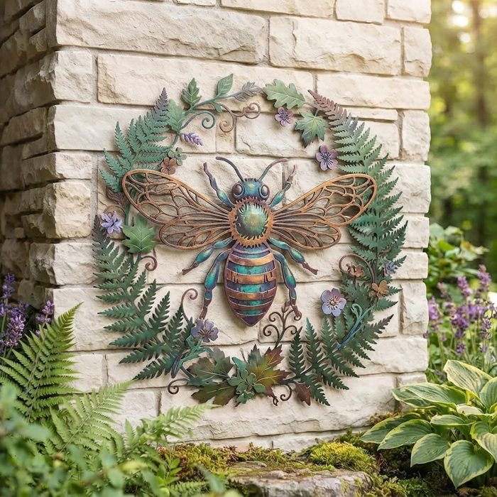 Colorful Bee Metal Wall Art