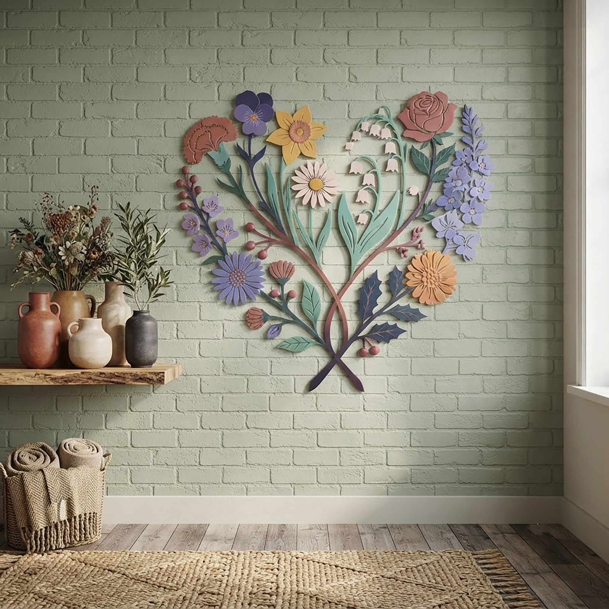 Wildflower Metal Wall Art - product view 2