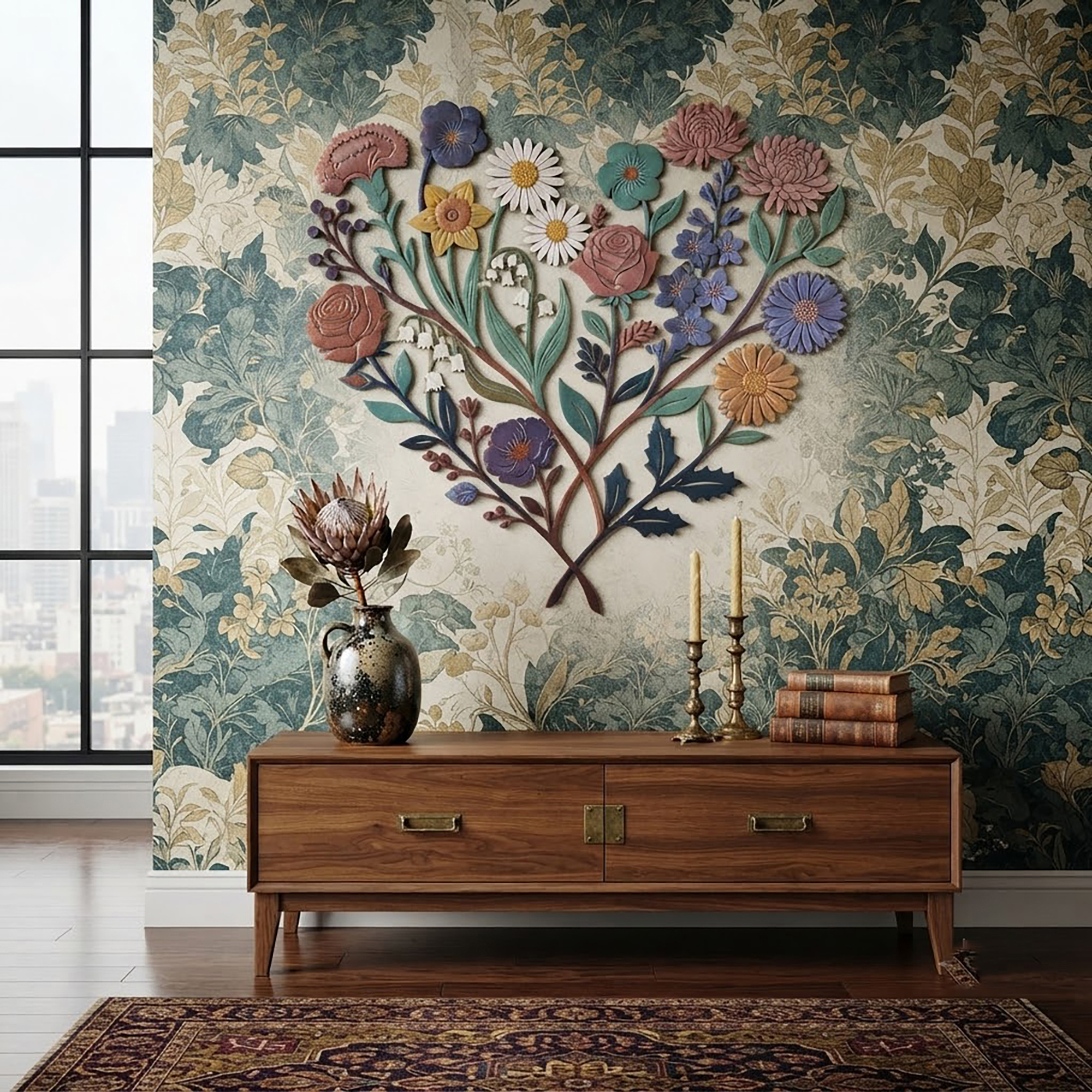 Wildflower Bouquet Metal Wall Art - product view 2
