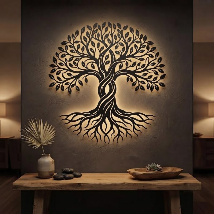 Tree of Life LED Metal Wall Art