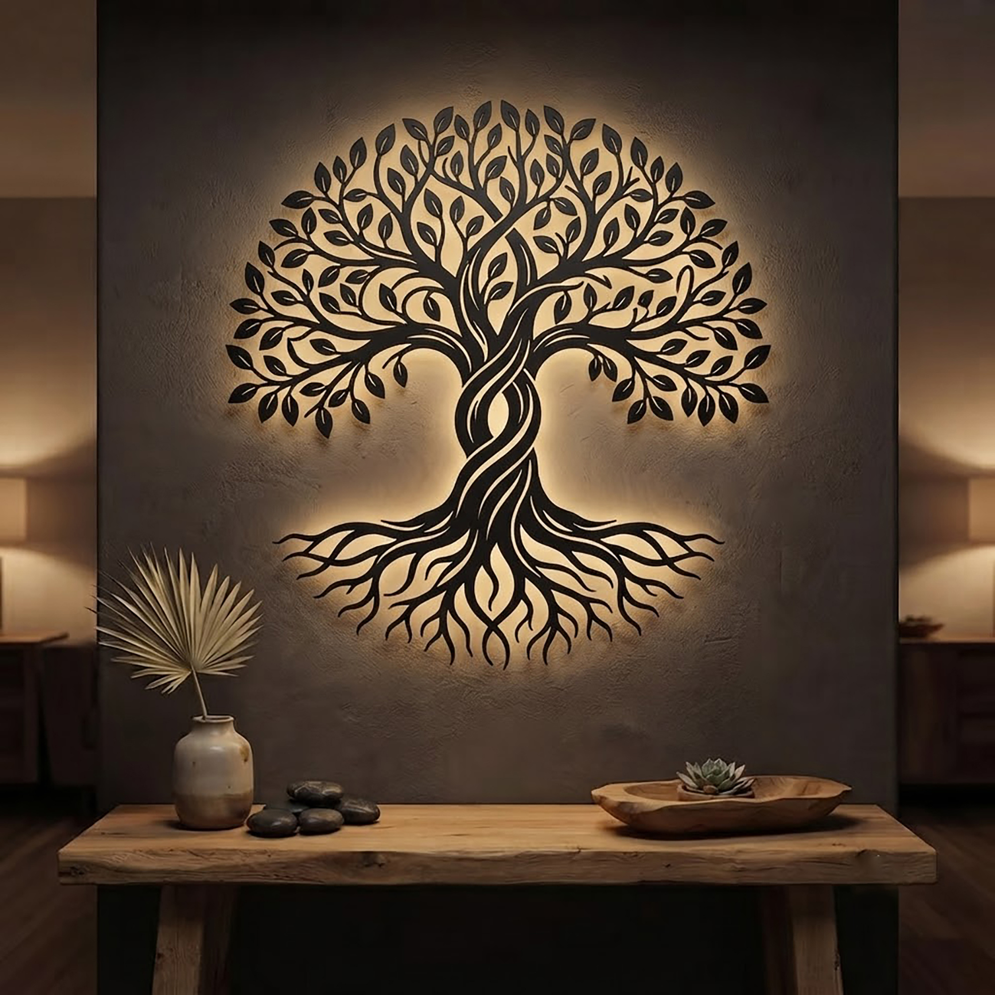 Tree of Life LED Metal Wall Art