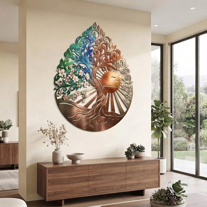 Four Seasons Tree of Life Metal Wall Art