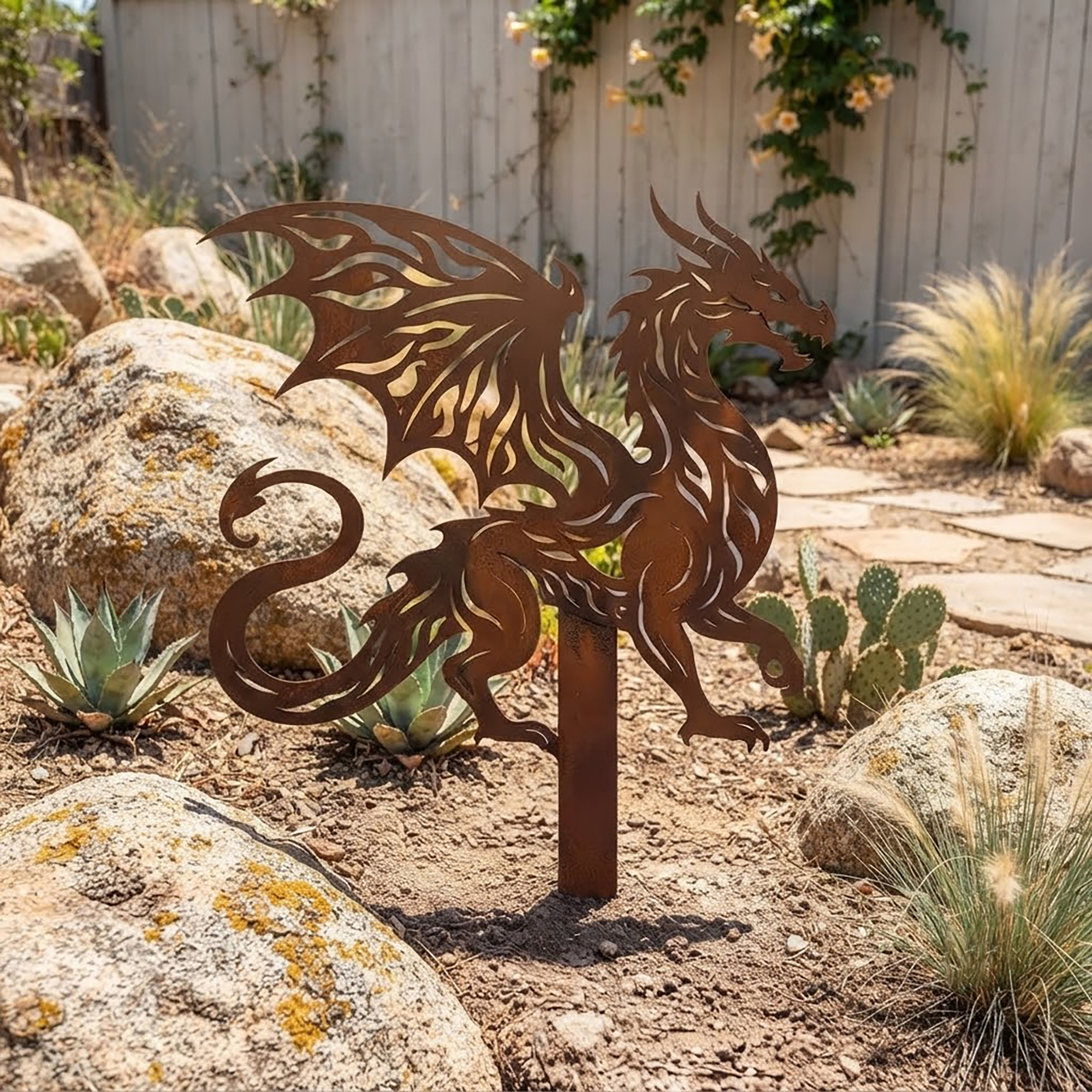Dragon Metal Garden Stake - product view 2