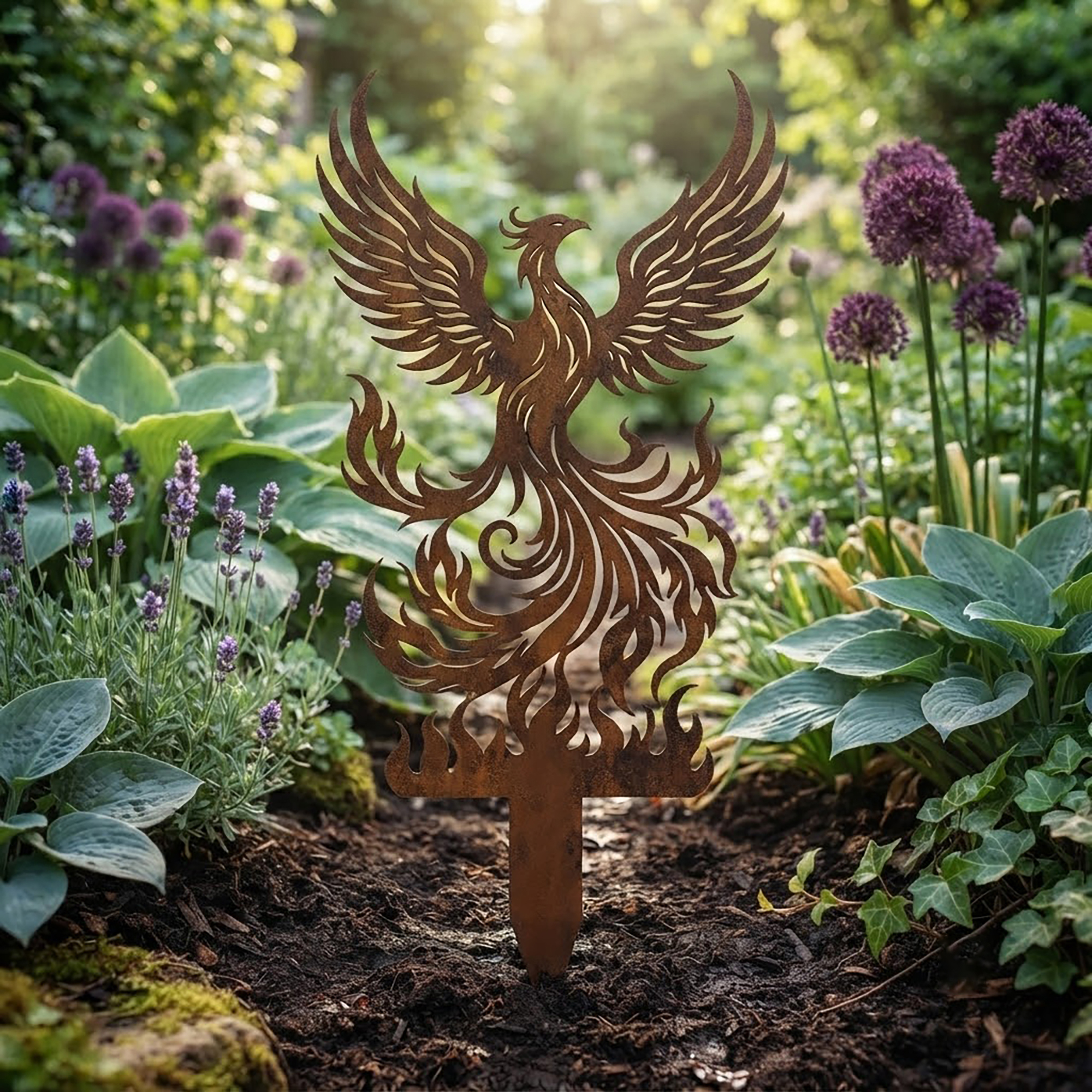 Phoenix Metal Garden Stake - product view 2