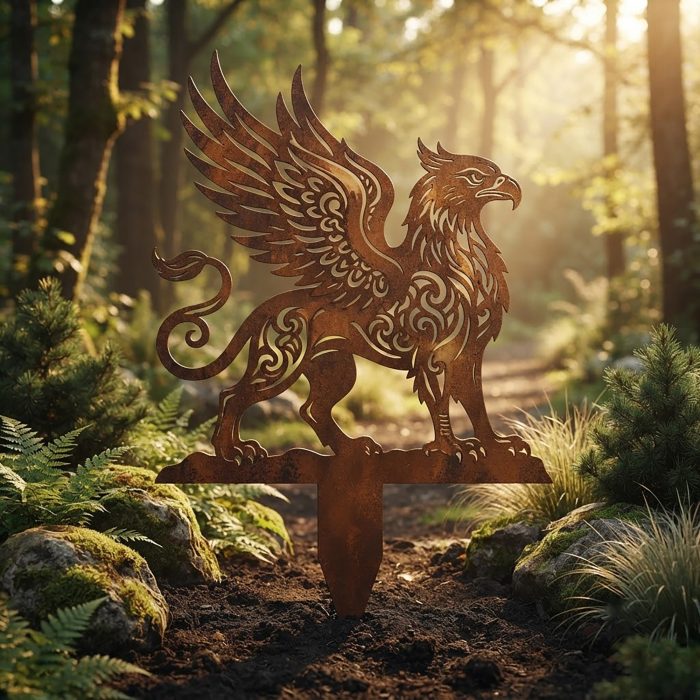 Griffin Metal Garden Stake