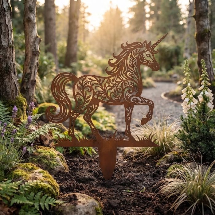 Unicorn Metal Garden Stake