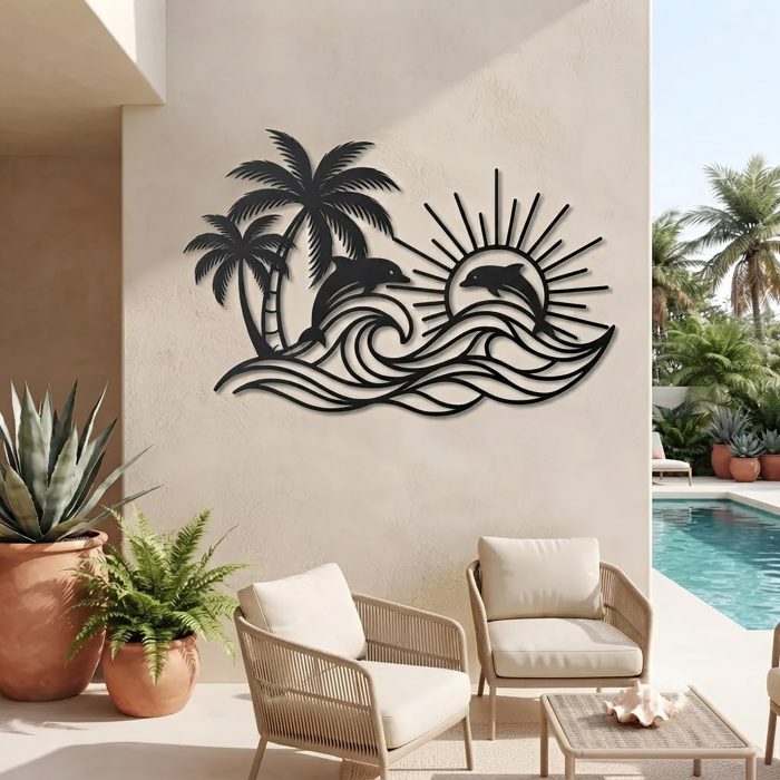 Dolphin Metal Wall Art