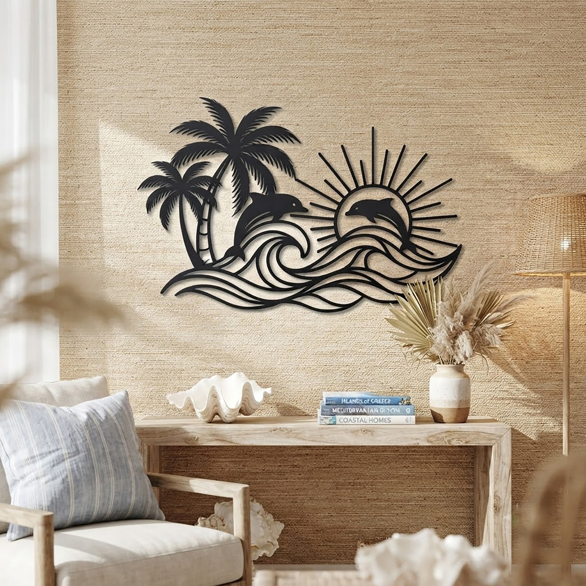 Dolphin Metal Wall Art - product view 2