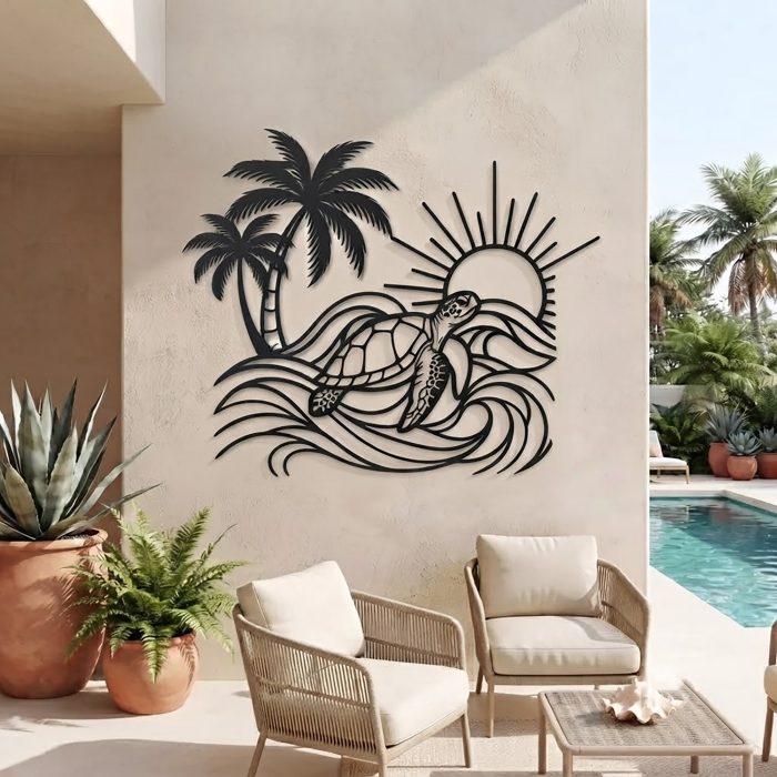 Sea Turtle Metal Wall Art