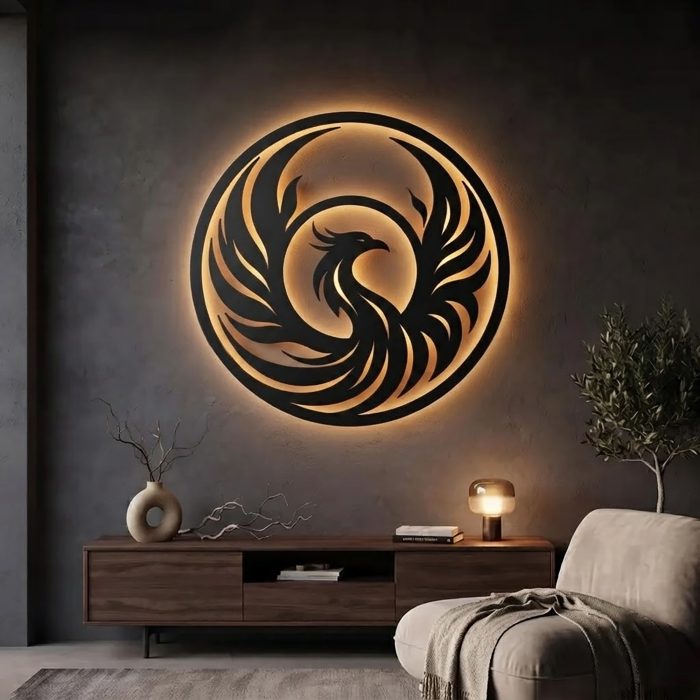 Phoenix LED Metal Wall Art