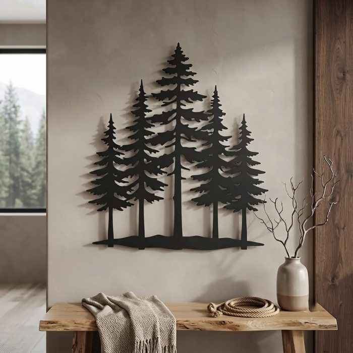 Pine Forest Metal Wall Art