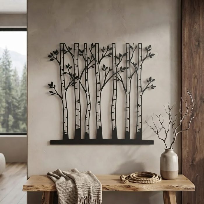 Birch Forest Metal Wall Art