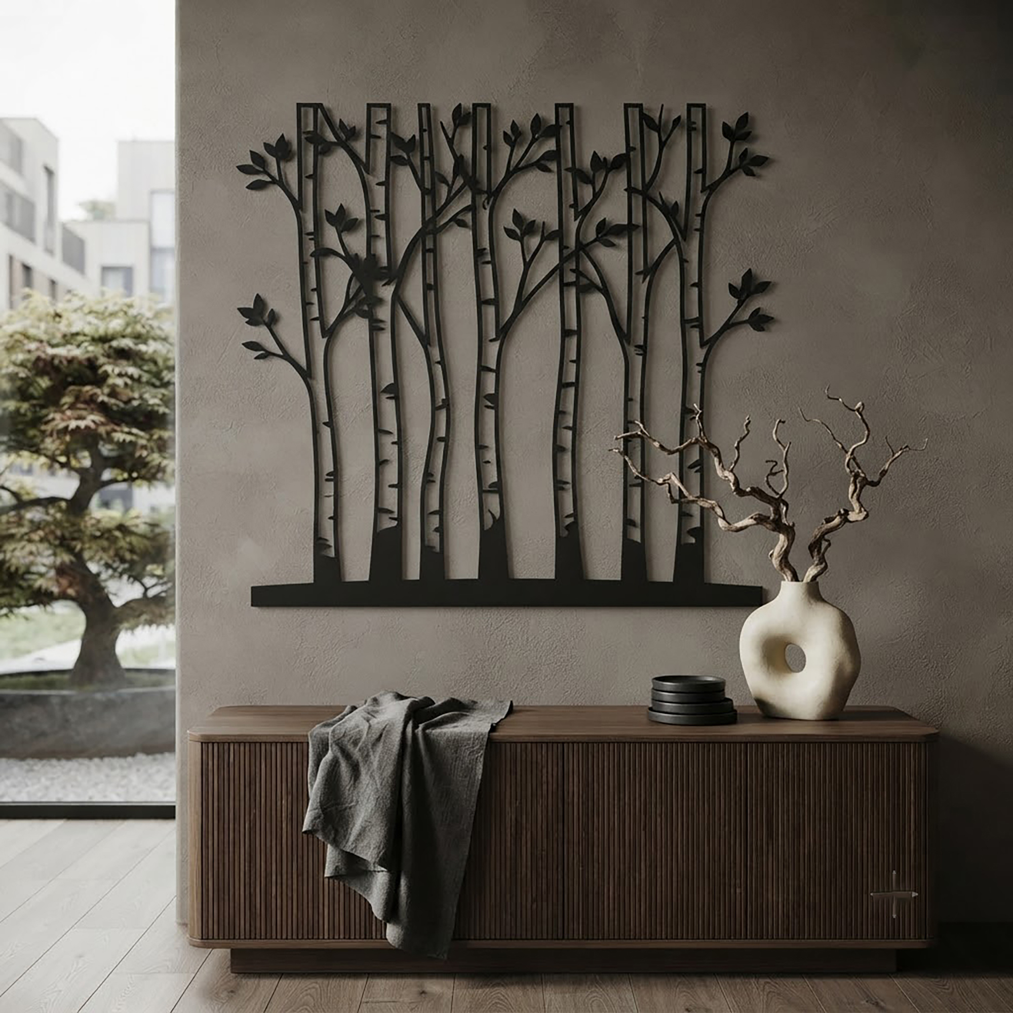 Birch Forest Metal Wall Art - product view 2