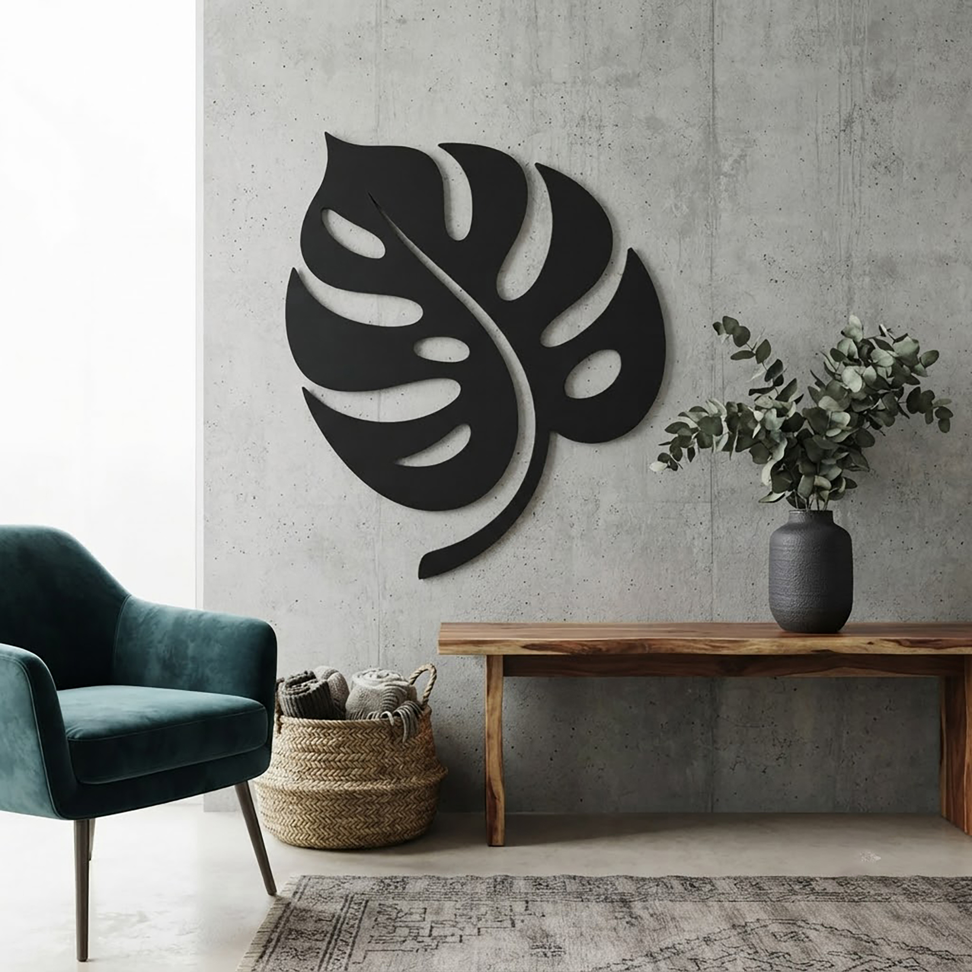 Monstera Leaf Metal Wall Art - product view 2