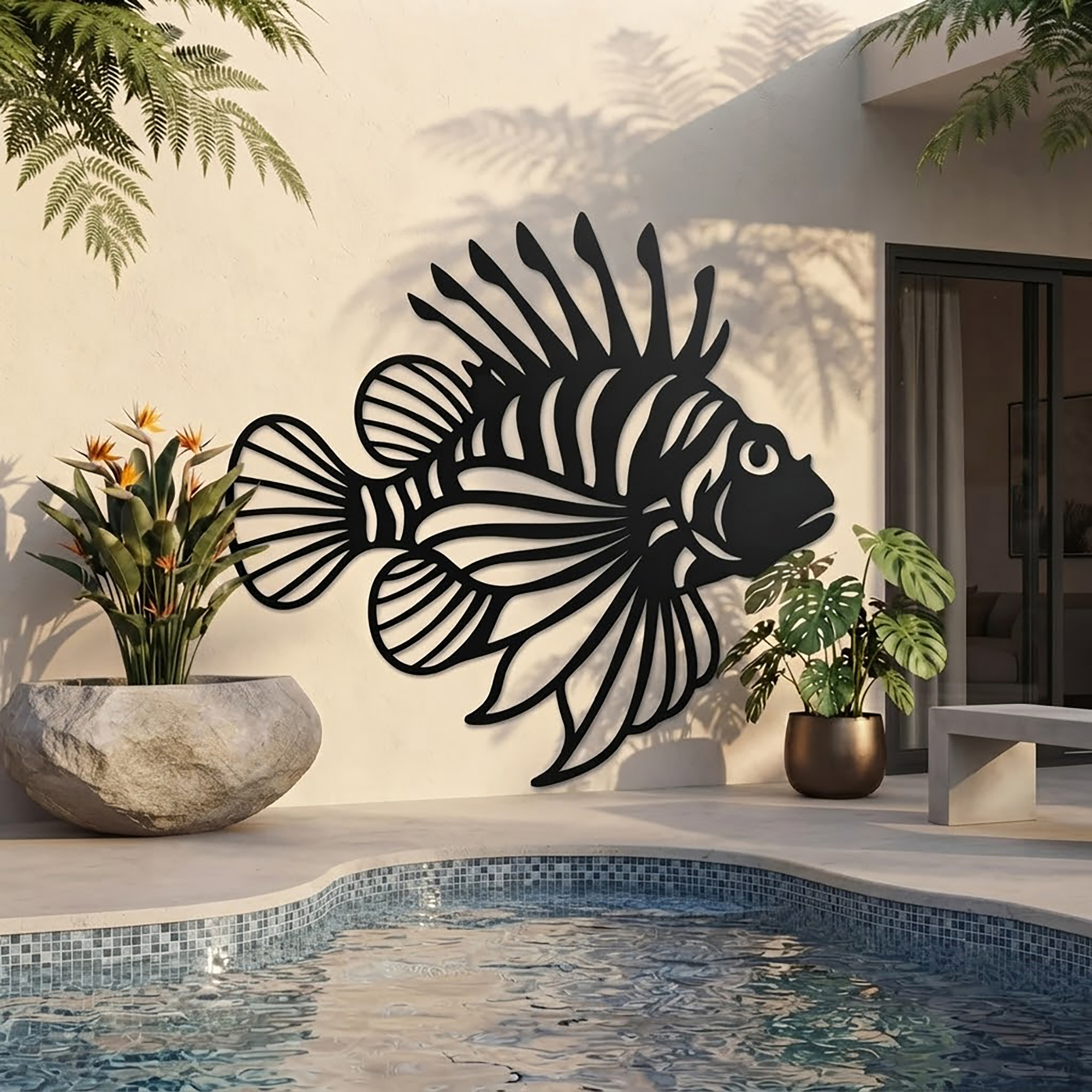 Lionfish Metal Wall Art