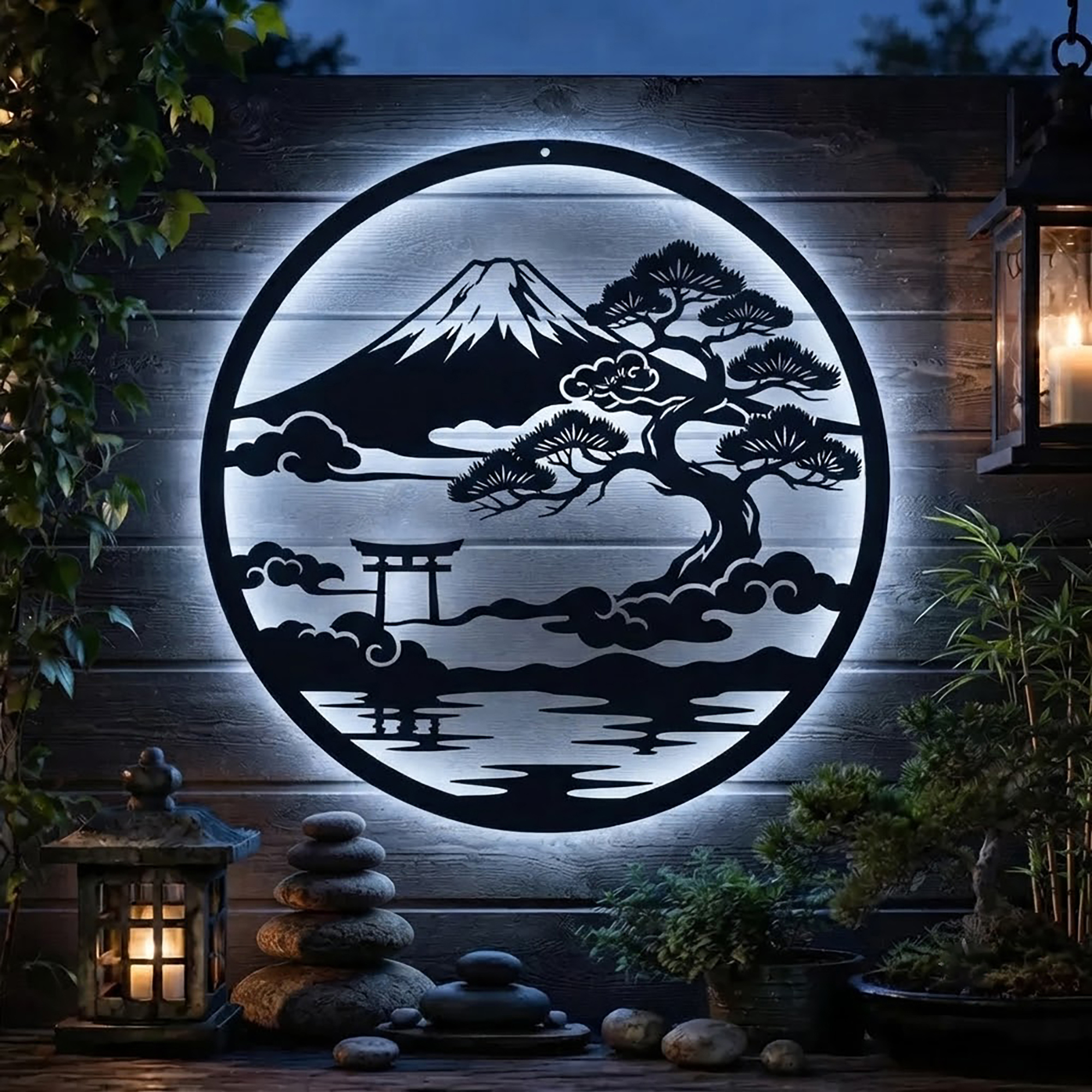 Mount Fuji LED Metal Wall Art