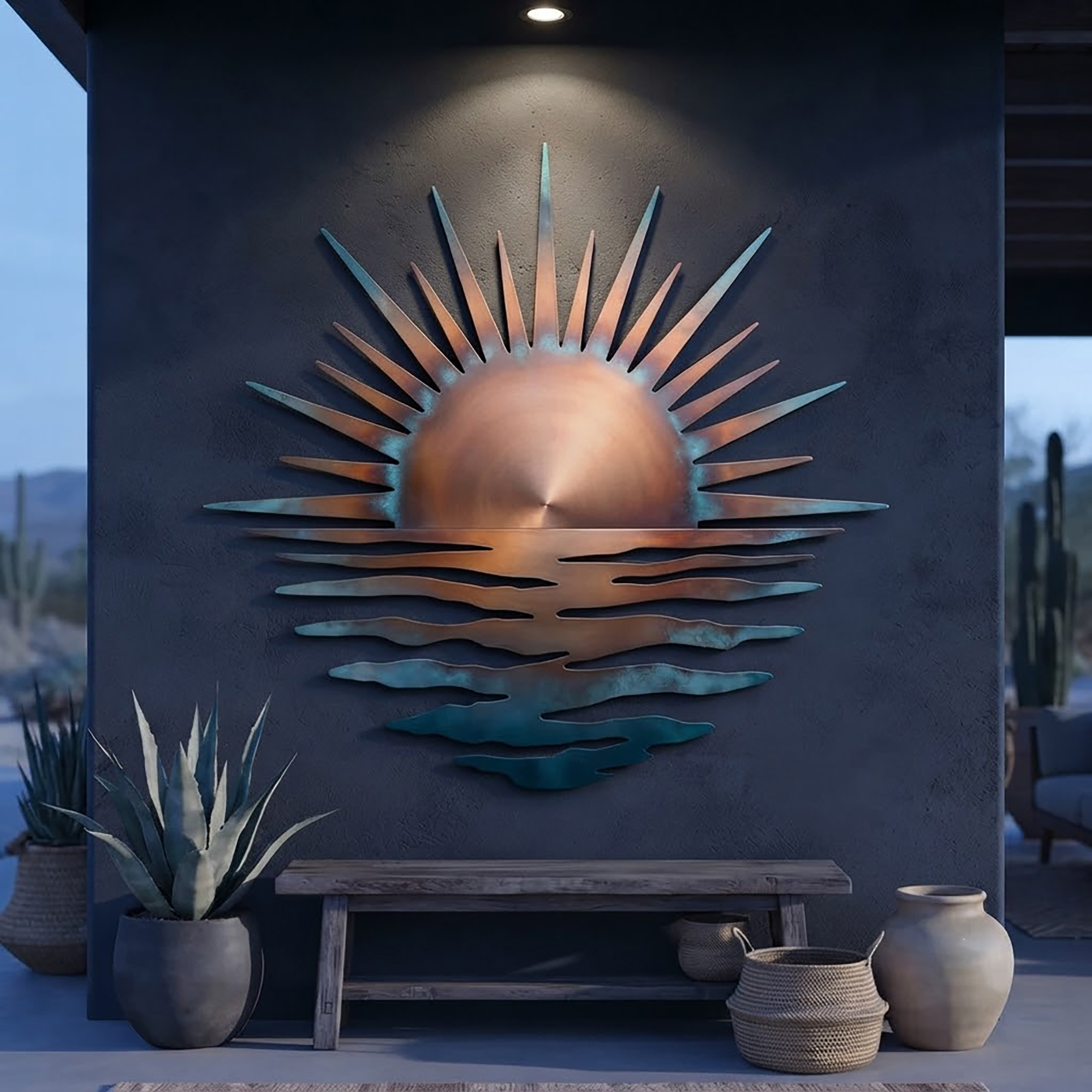 Sunset Metal Wall Art - product view 2