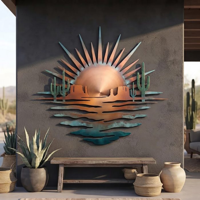 Desert Sunset Metal Wall Art
