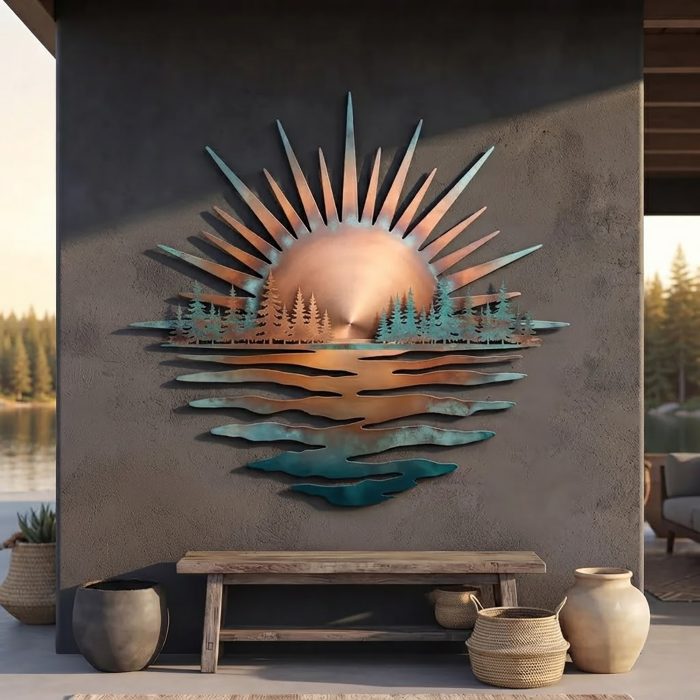 Lake Sunset Metal Wall Art