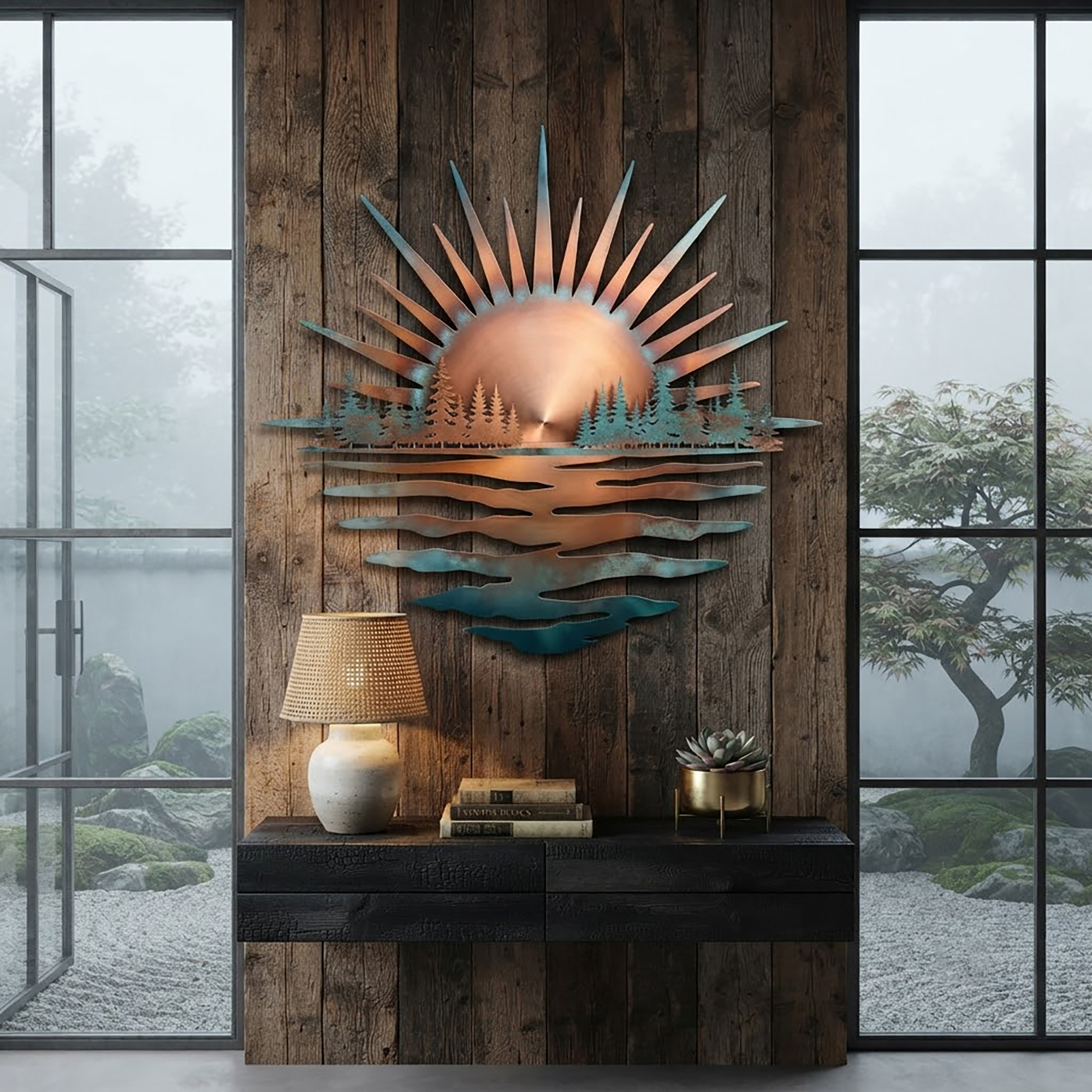 Lake Sunset Metal Wall Art - product view 2