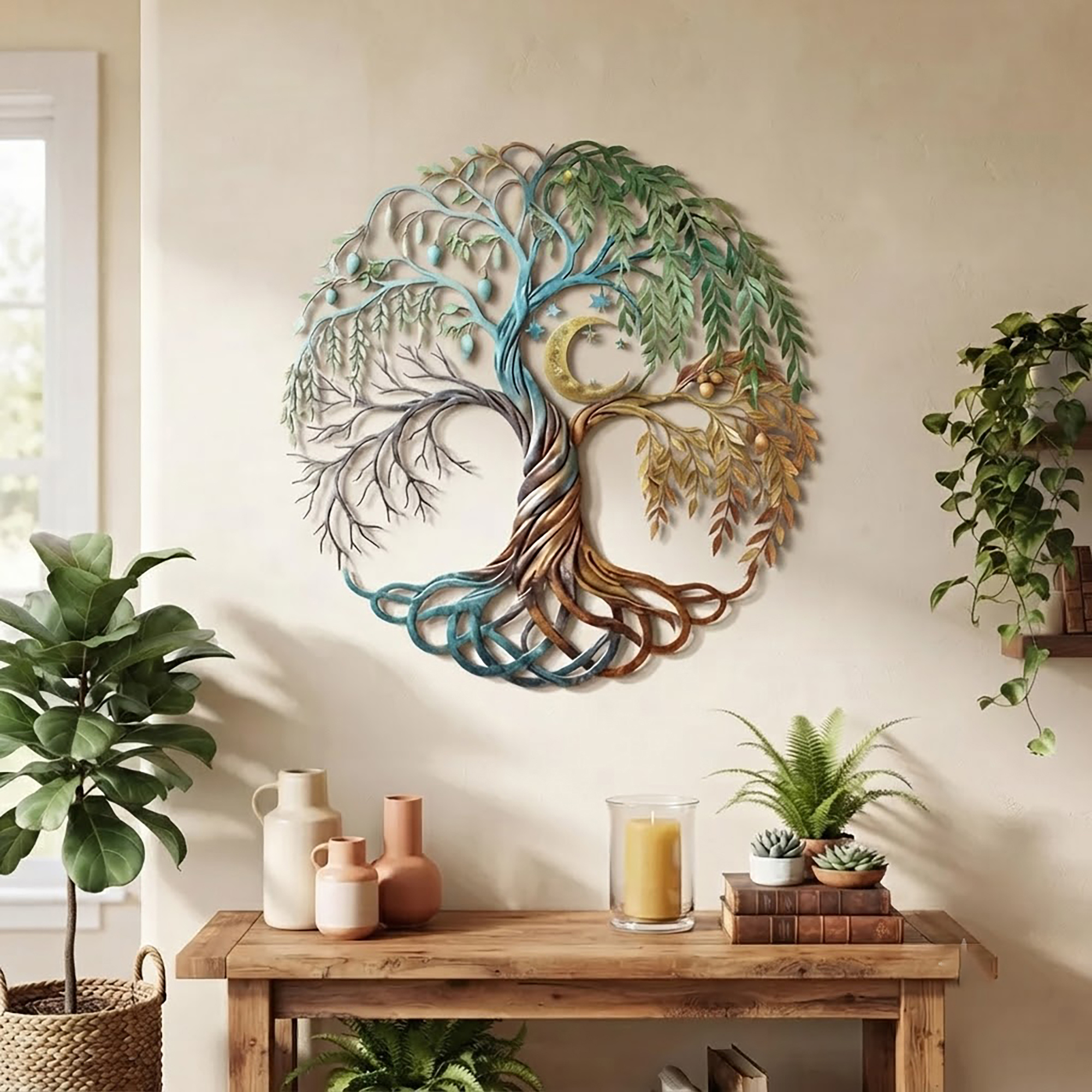Four Seasons Tree of Life Metal Wall Art