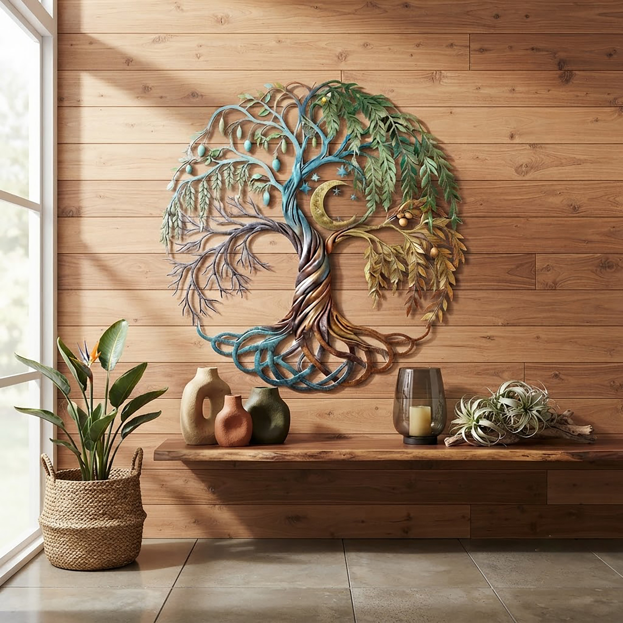 Four Seasons Tree of Life Metal Wall Art - product view 2