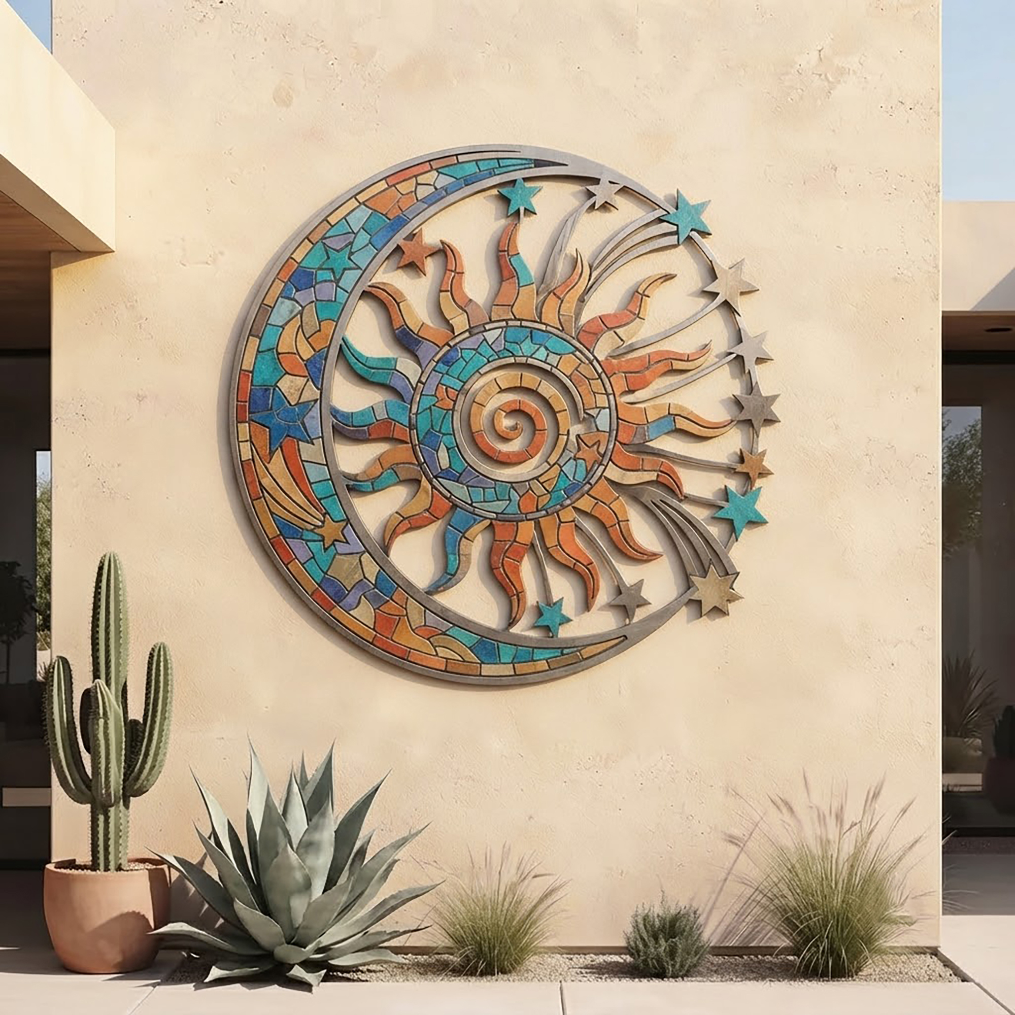 Sun and Moon Metal Wall Art