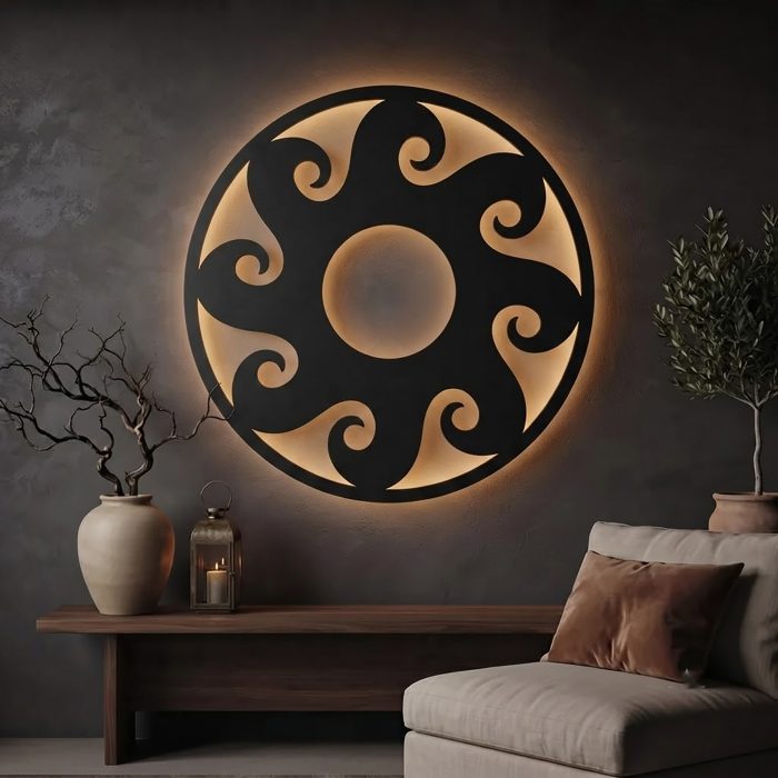 Ocean Wave LED Metal Wall Art