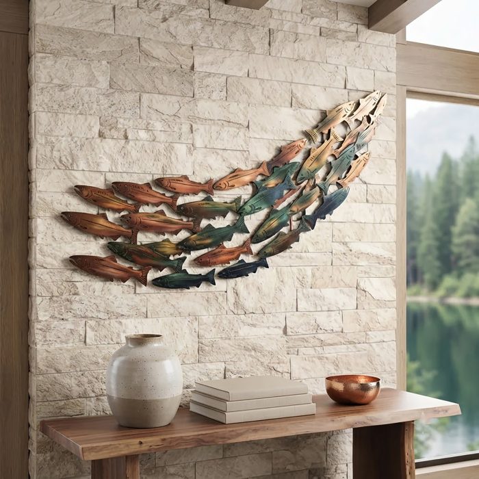 School of Fish Metal Wall Art