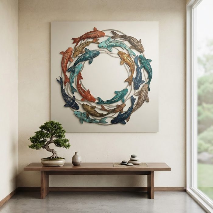 Koi Fish Metal Wall Art