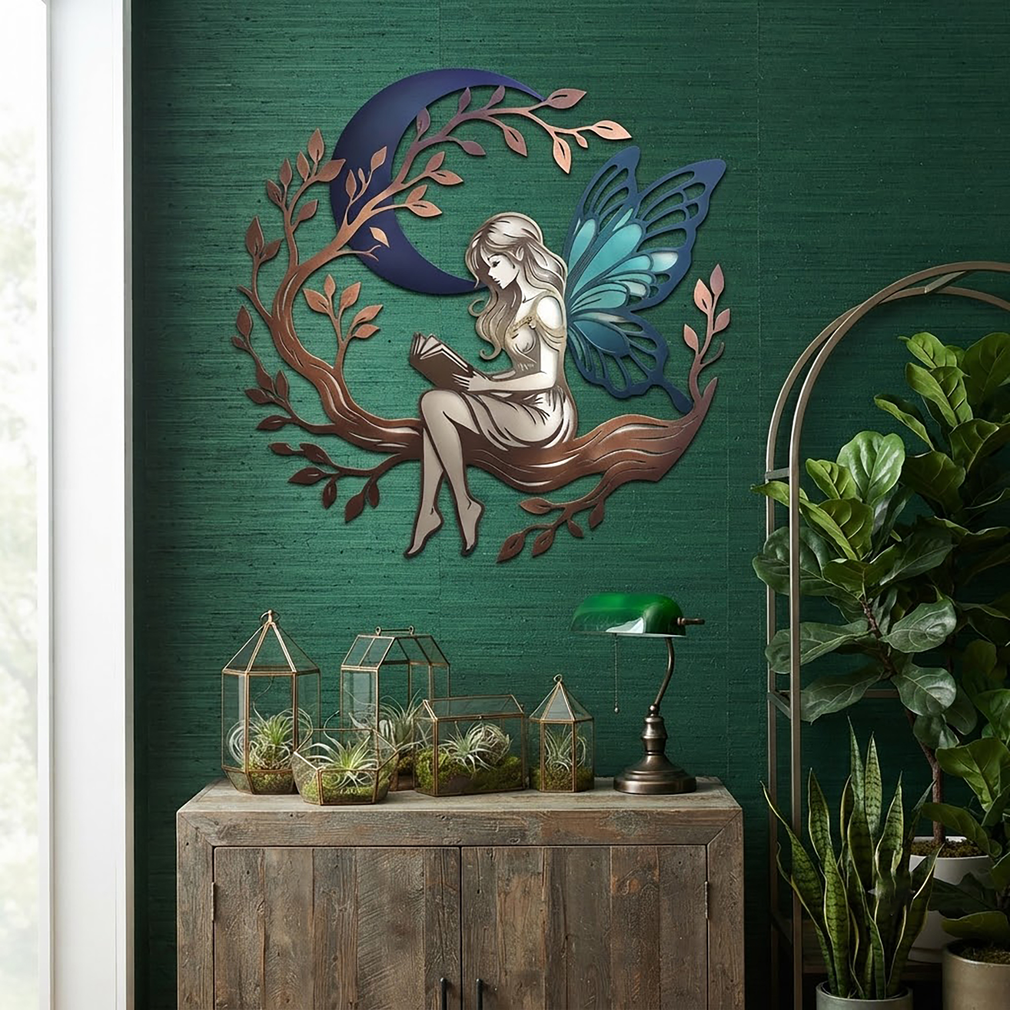 Reading Fairy Metal Wall Art - product view 2