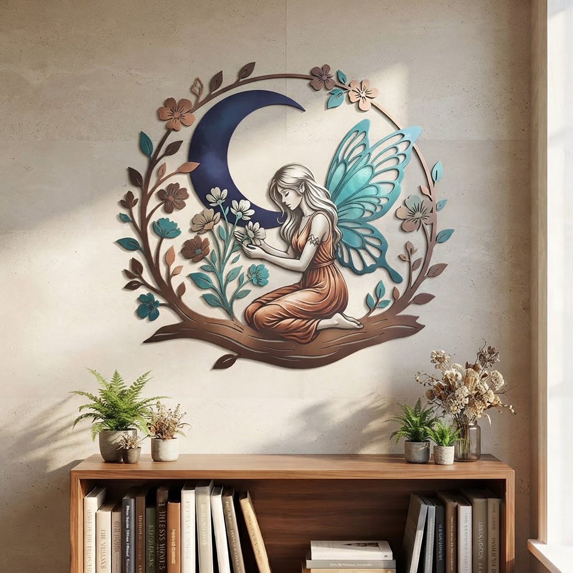 Flower Fairy Metal Wall Art
