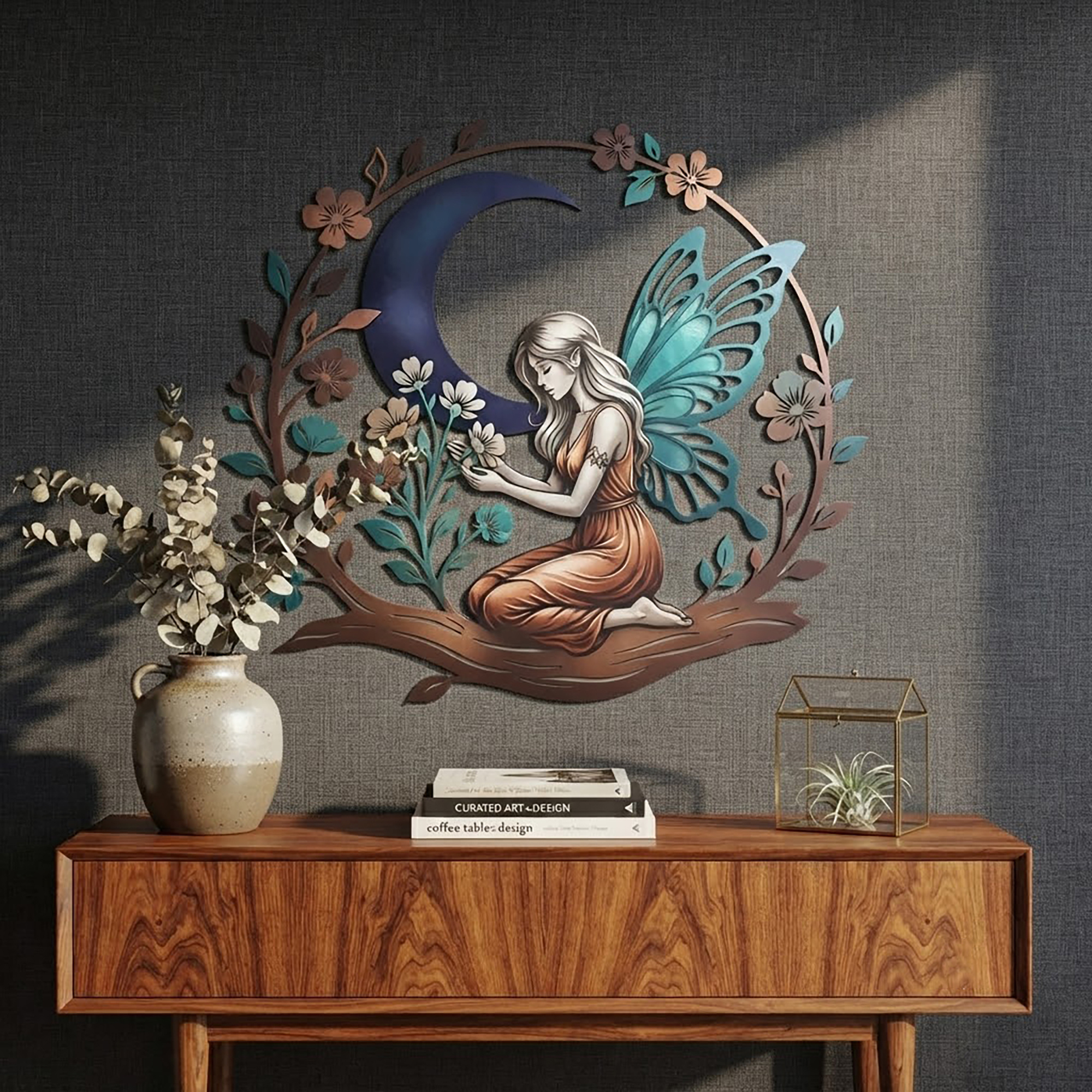 Flower Fairy Metal Wall Art - product view 2