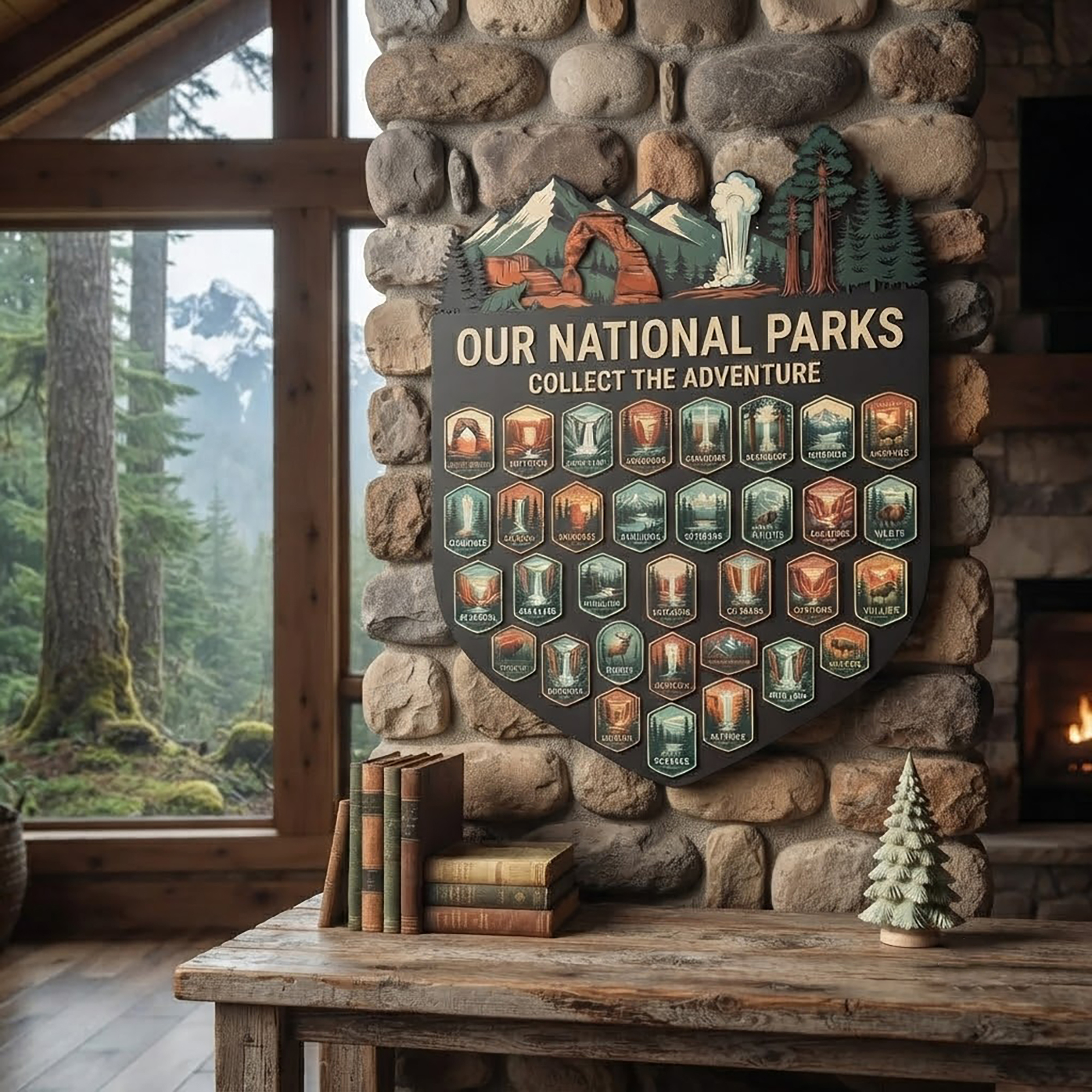 National Park Metal Badge Display - product view 2