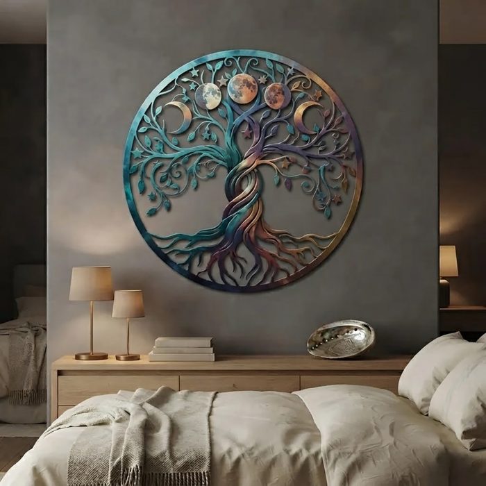 Celestial Tree of Life Metal Wall Art