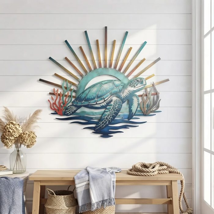 Sea Turtle Metal Wall Art
