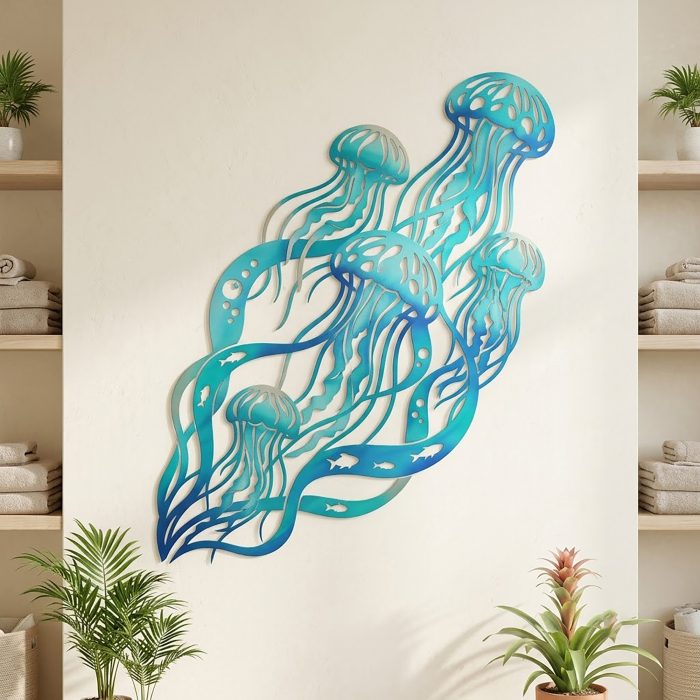 Jellyfish Metal Wall Art