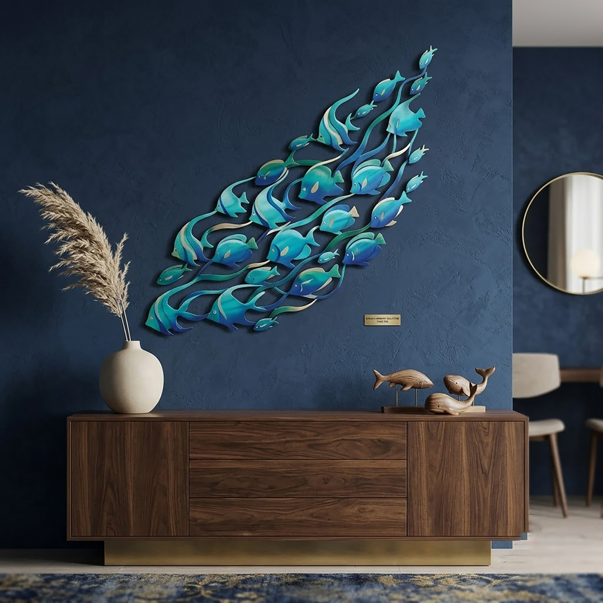 School of Fish Metal Wall Art - product view 2