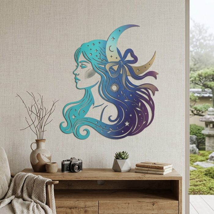 Celestial Woman Metal Wall Art