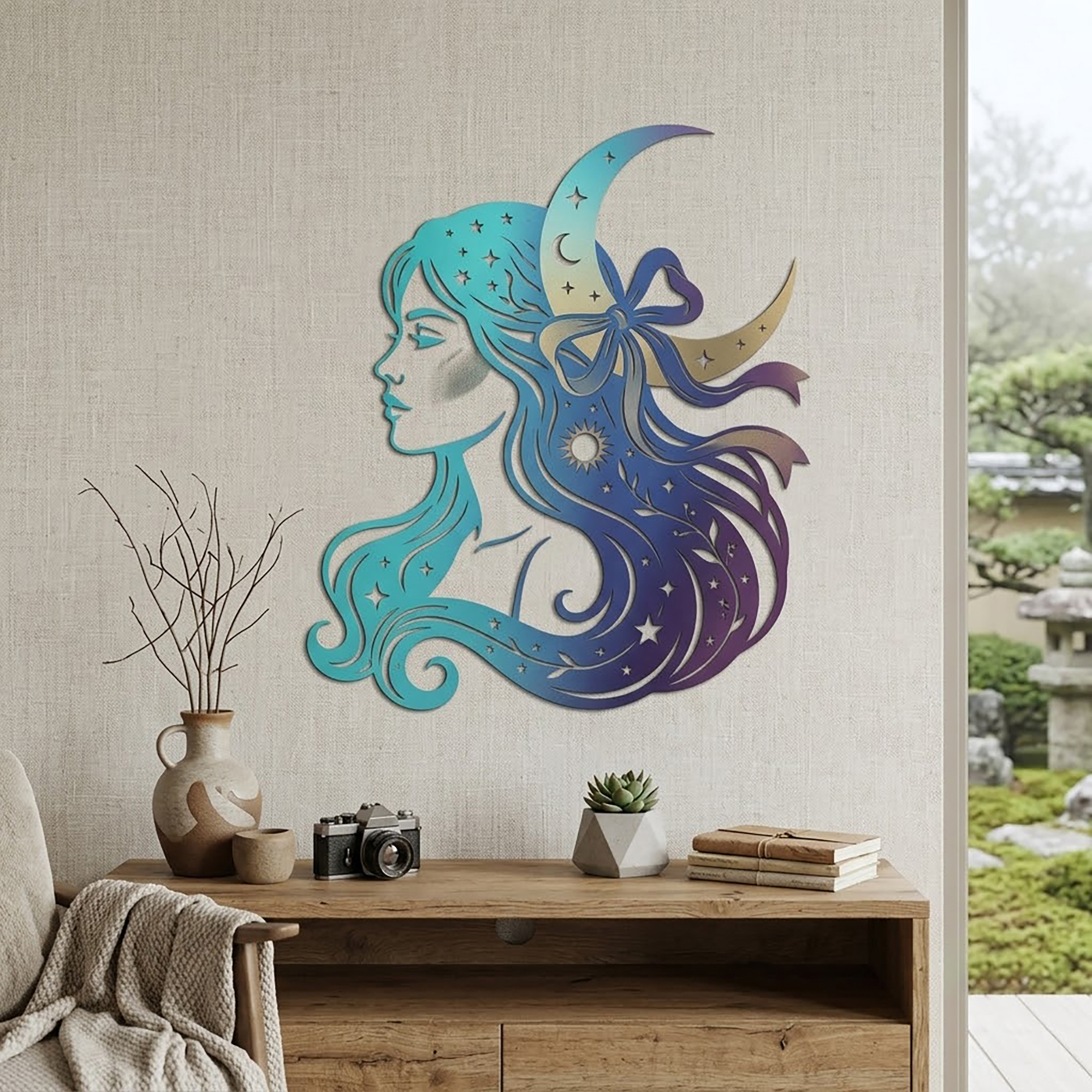 Celestial Woman Metal Wall Art - product view 2