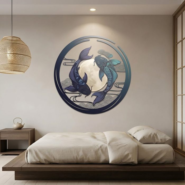 Koi Fish Metal Wall Art