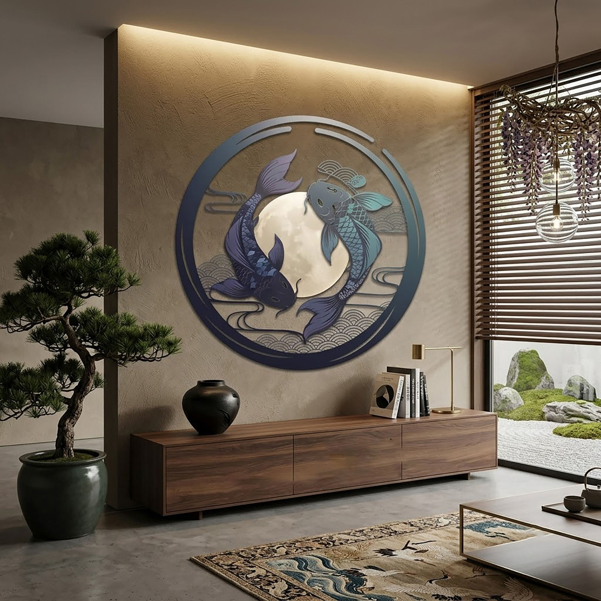 Koi Fish Metal Wall Art - product view 2