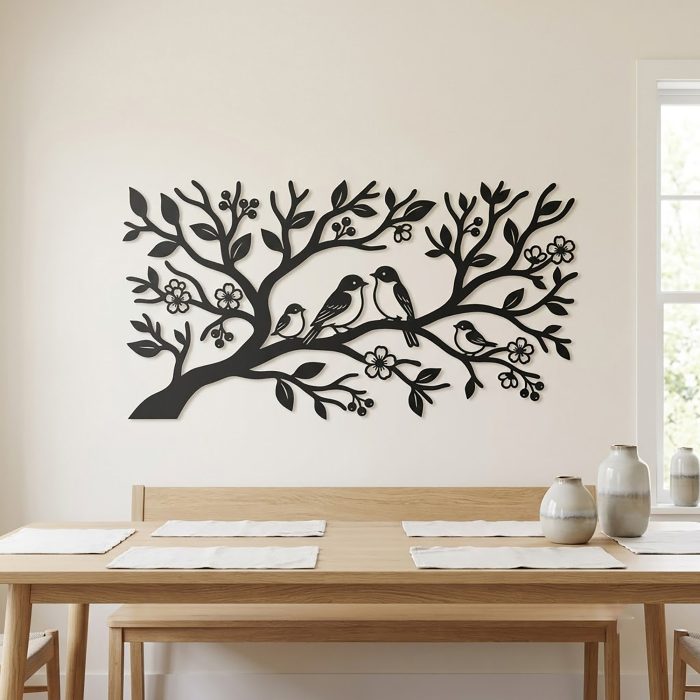 Bird Family Metal Wall Art